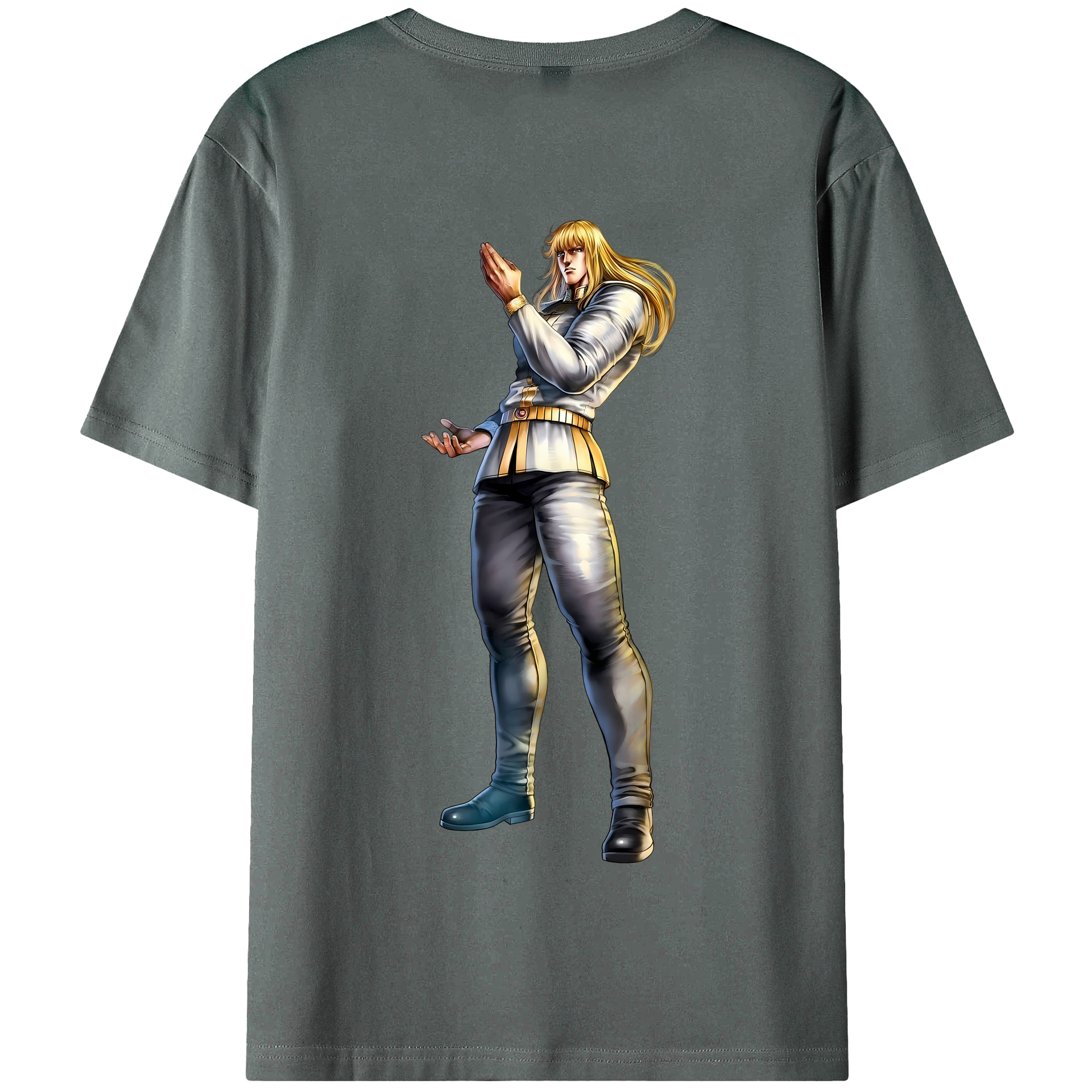 （画像用） 北斗の拳 Fist of the North Star 綿100％半袖Tシャツ（背面プリント）
